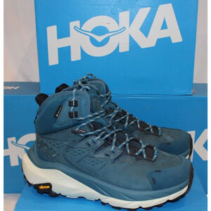 Hoka Women’s Kaha 2 GTX Mid Waterproof Hiking Boots Blue Coral Sz 7.5 $240‎